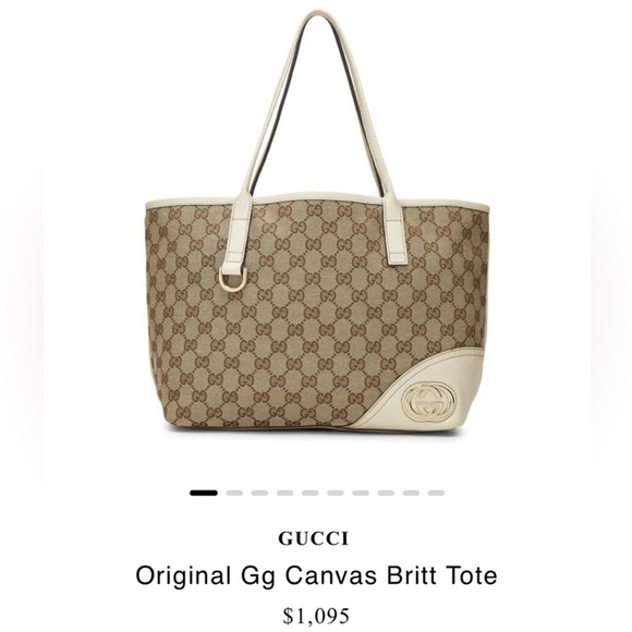 Authenticated Gucci New Britt Shoulder Bag Tote Handbag - Picture 14 of 16